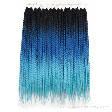 High Temperature Cheapest Long Ombre African Synthetic For Natural Hair Black Thin Twists Hairstyles For Women